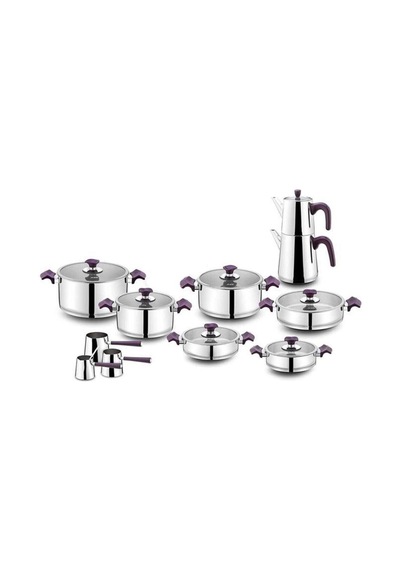 Aryıldız King Ideal Set Cam Kapak Mor 20 Parça