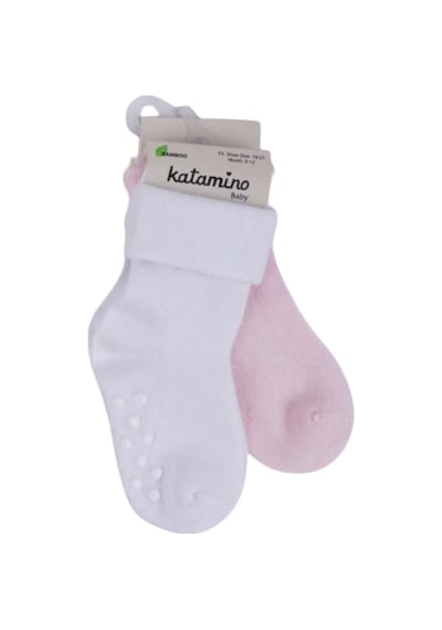 Katamino Monala Abs'li 2'li Kız Modal Bebek Çorabı 44091 Beyaz