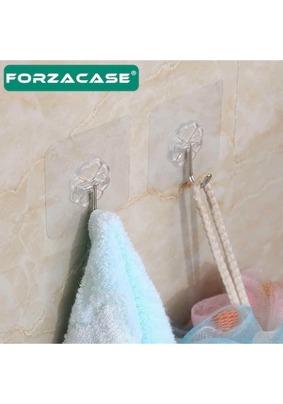 Ultra Güçlü 5 Adet Vantuzlu Banyo Mutfak Raf Askısı - Fc621 Şeffaf