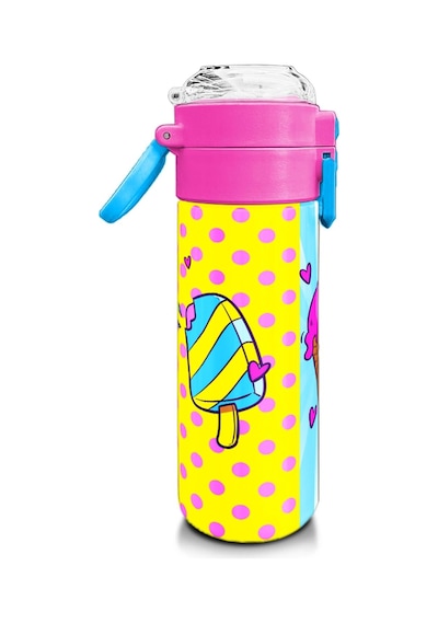 Coral High Kids Mixed Dondurma Desenli Pipetli Ve Direkt İçim Çelik Termos 500 Ml 31809 Çok Renkli