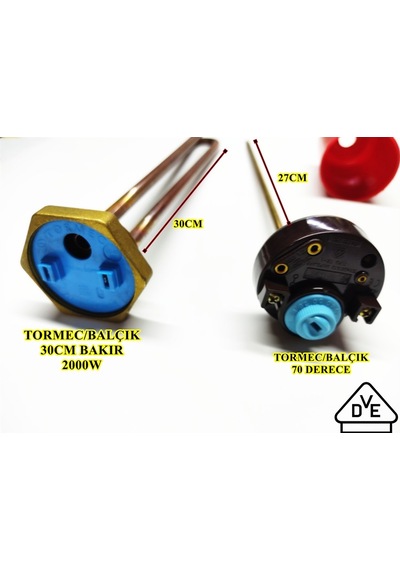 Balçık Güneş Enerji Isıtıcısı 30cm Bakır 2000w+termostat+kapak