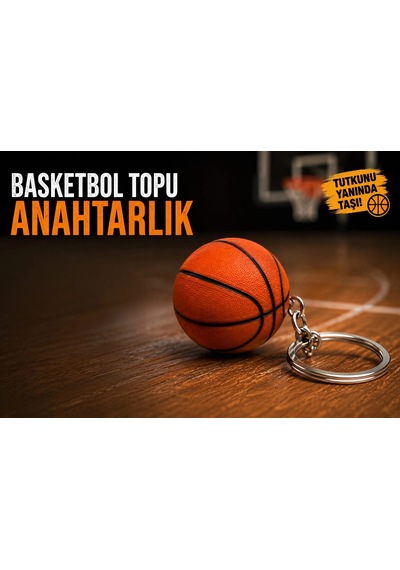 Basketbol Topu Anahtarlık , Basketbol Topu Şeklinde Araç Anahtarlık - Basketbol Topu Araba Anahtarlı