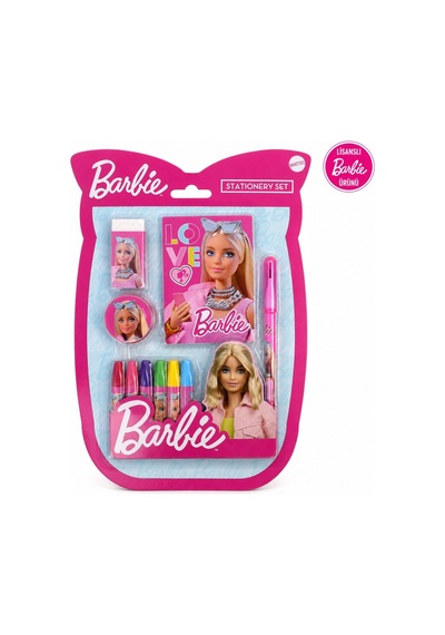 Barbie Okul Kırtasiye Seti Pastel Boya, Defter, Kalem, Silgi Ve Kalemtıraş - 9077899787900