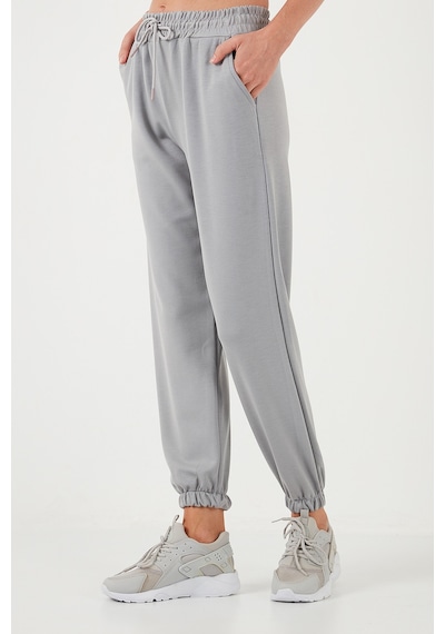 Lela Streç Regular Fit Oysho Kumaş Bayan Eşofman Altı 5865798O Gri