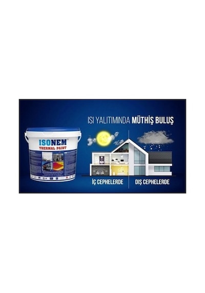 Kolay Uygulama Ve Yüksek Kapatıcılık 10 Lt Isı Yalıtım Boyası