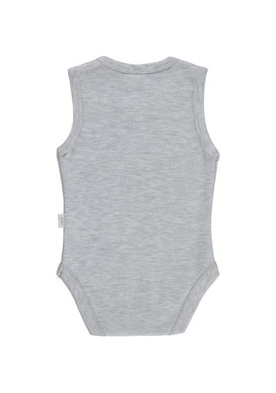 Civil Baby Batman Baskılı 3-18 Ay Çıtçıtlı Badi - Gri Karmelanj