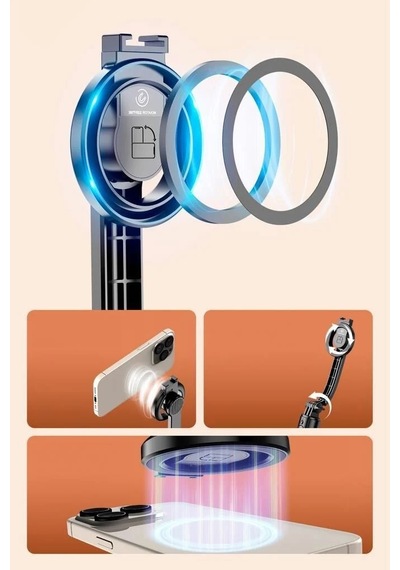 Çekim Aleti Teknik Gereç Telefon Tutucu Tripod Çok Amaçlı Kumandalı Selfie Çubuğu L20 Siyah