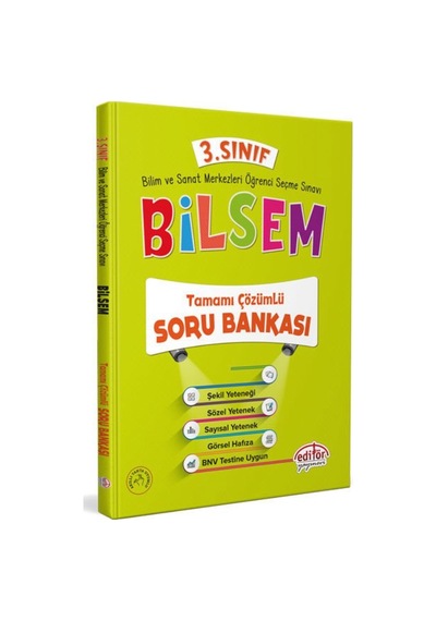 Editör 3. Sınıf 2022 Basım Bilsem Hazırlık Kitapları Seti 4 lü