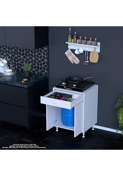 Modilayn Birce M-60 X 87 X 48 Cm Tüp Bölmeli Set Ocak Altı Dolap Ve Baharat Rafı Modilayn Birce M-60 X 87 X 48 Cm Tüp Bölmeli Set Ocak Altı Dolap Ve Baharat Rafı