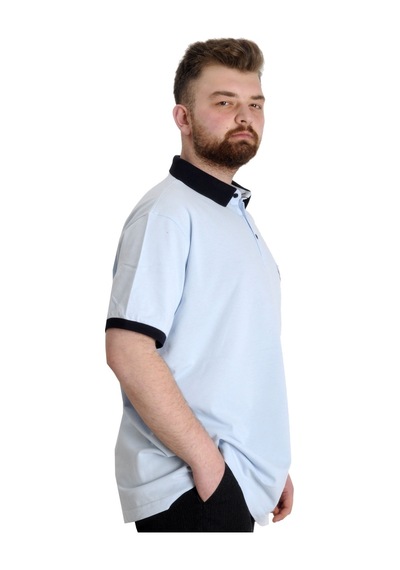 Mode Xl Büyük Beden Erkek Polo T-Shirt 1991 23341 Mavi 001 Mode Xl Büyük Beden Erkek Polo T-Shirt 1991 23341 Mavi 001
