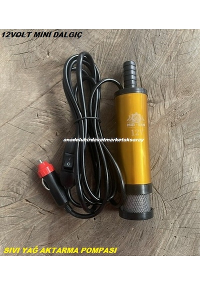 Mrs 12volt 1/2 Zeytin Yağ Pompası Mazot Sıvı Aktarma Pompası Mini Dalgıç Çakmaklık