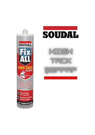 Fix All High Tack Korniş Yapıştırıcı Montaj Silikonu Şeffaf 290Ml Şeffaf