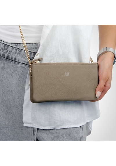 Mft Leather Hakiki Deri Kadın Cüzdan Çanta Almeda 5463 Flother Mat Vizon