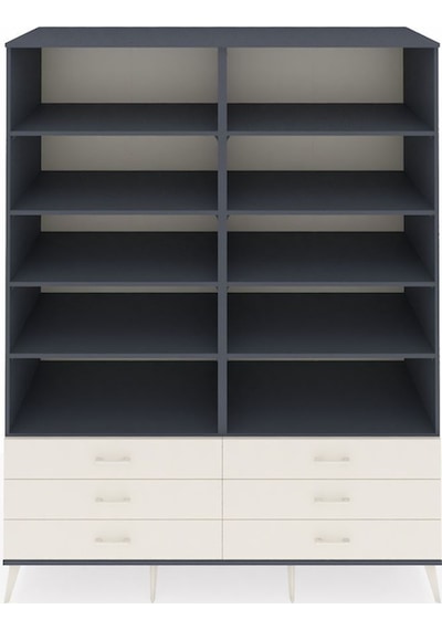 Kronos Gardrop 10 Raflı 6 Çekmeceli 176x59x221 Antrasit-antrasit/aytaşı Antrasit/aytaşı Kronos Gardrop 10 Raflı 6 Çekmeceli 176x59x221 Antrasit-antrasit/aytaşı Antrasit/aytaşı