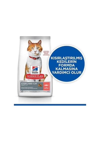 Hill's Science Plan Somonlu Kısırlaştırılmış Yetişkin Kedi Maması 3 KG