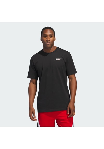 Black Adidas Erkek Basketbol T-shirt Sum Photo T Jı7121 Siyah