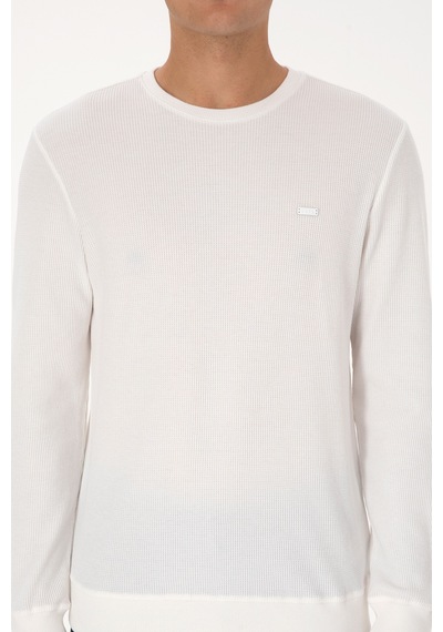U.S. Polo Assn. Erkek Regular Fit Bisiklet Yaka Beyaz Sweatshirt 50316390-VR184