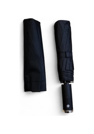 Baginn 10 Telli Full Otomatik El Fenerli Şemsiye 95 Cm Çap 33 Cm Kapalı Boyut Çanta Boy Çelik Telli Siyah
