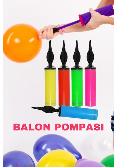 Balon Şişirme Pompası Manuel Folyo Ve Normal Balon Uyumlu Diğer