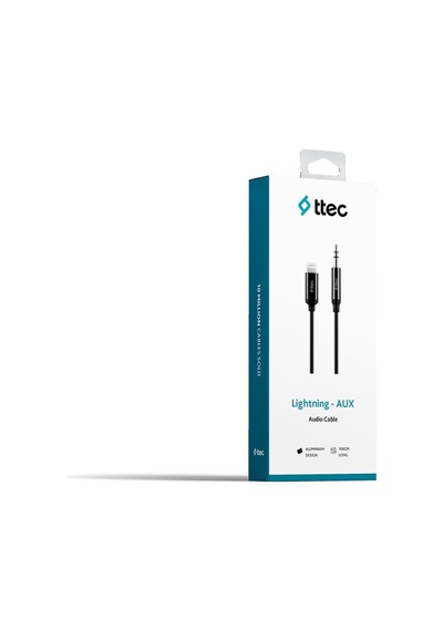 Aux-lightning Ses Kablosu 100cm Siyah