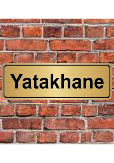 10X20 Cm Yatakhane Yazılı Metal Yönlendirme Levhası