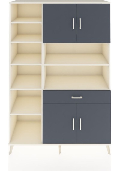 Hyperion Dolap 10 Raflı Tek Çekmeceli 4 Kapaklı 132x44x195 Aytaşı-antrasit/antrasit Antrasıt/antrasıt - Aytası Hyperion Dolap 10 Raflı Tek Çekmeceli 4 Kapaklı 132x44x195 Aytaşı-antrasit/antrasit Antrasıt/antrasıt - Aytası