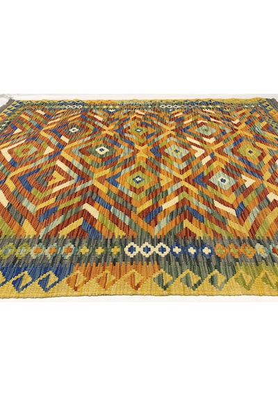 El Dokuma Afgan Kilim 100% Yün Kök Boya Elsanat Eserı İle Harıka Model Çok Renkli