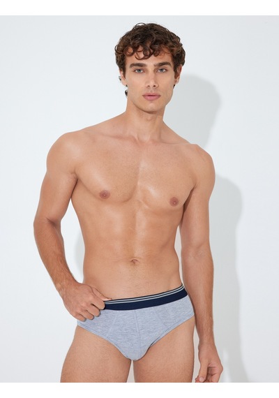 Koton 3'lü Slip Boxer Seti Çok Renkli Şerit Detaylı Lacivert 5wlm90052mk Lacivert