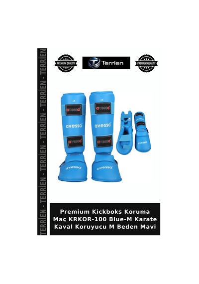Premium Kickboks Koruma Maç Krkor-100 Blue-m Karate Kaval Koruyucu M Beden Mavi