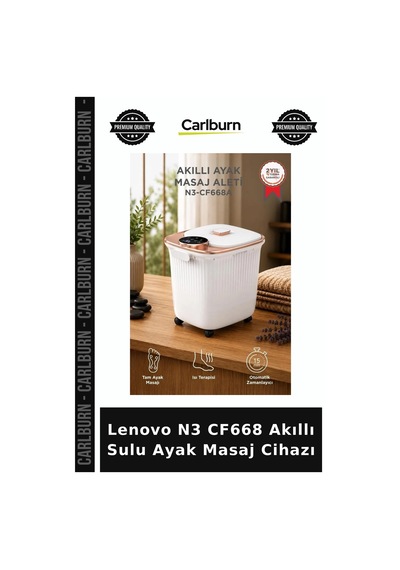 Delux Serisi Lenovo N3 Cf668 Akıllı Sulu Ayak Masaj Cihazı Beyaz Renk Günlük Kullanım Ev Bakımı Çok Renkli