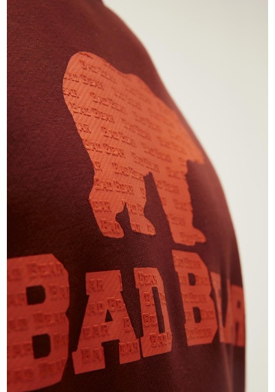 Bad Bear Logo Crewneck Erkek Sweatshirt-25278 - Kahverengi