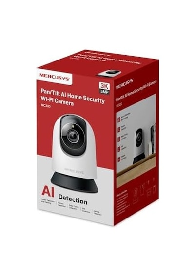 Mc230 3k 5mp Ultra Hd Akıllı Wi-fi Güvenlik Kamerası 360 13.5x Zoom Yapay Zeka Kişi Ve Evcil Hayvan Algılama Bebek Ağlama Sesi Duyarlı Gece Görüşlü Bulut/sd Kart Depolama