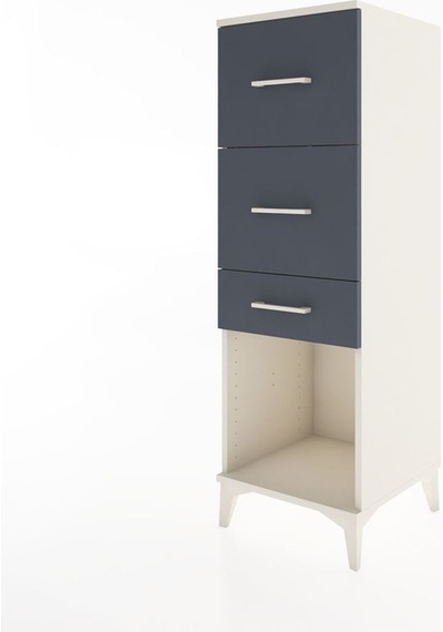 Hyperion Dolap 3 Çekmeceli 44x44x134 Aytaşı-antrasit Aytaşı