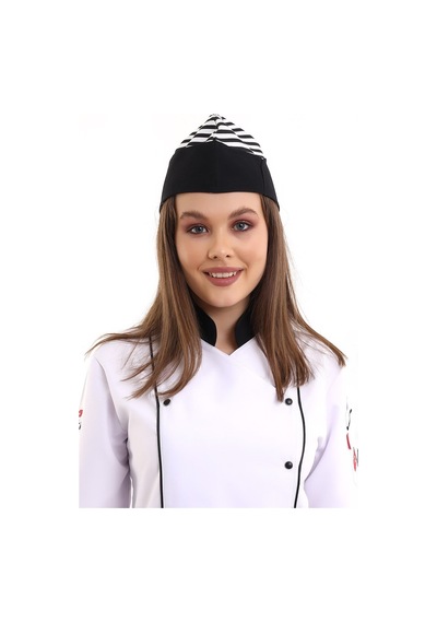 Aşçı Kayık Kep - 903 P/v Siyah Çizgili-6658 903 P/v Şiyah Çizgil
