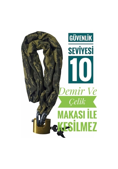 Grade80 G80 14 Mm Çelik Kesilmez Motosiklet Zincir Kilit Yale Kayar Milli Kilit 2 Metre Güvenli Motor Kilidi