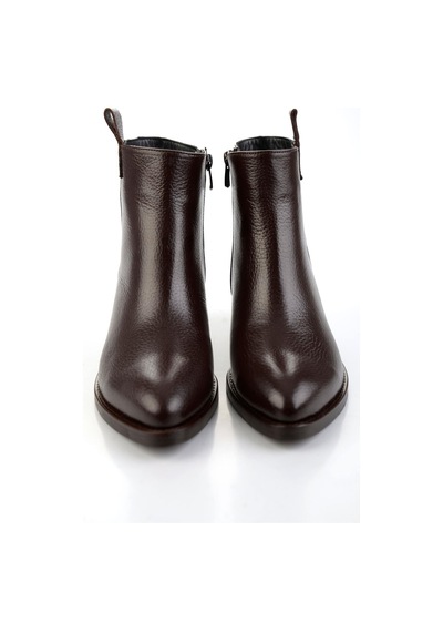 Bambi Kahve Hakiki Deri Kadın Bot & Bootie K02531254340 Kahve