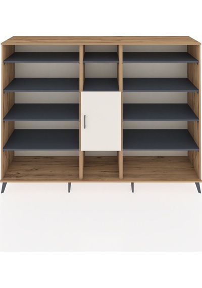 Hyperion Dolap 12 Raflı Tek Kapaklı 220x44x163 Çam-aytaşı/antras Çam-aytaşı/antrasit Hyperion Dolap 12 Raflı Tek Kapaklı 220x44x163 Çam-aytaşı/antras Çam-aytaşı/antrasit
