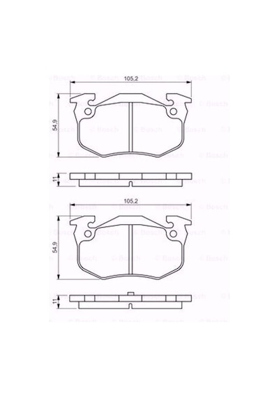 Renault Megane I 1.4 16V 1996-2003 Bosch Arka Fren Balatası N11.17125