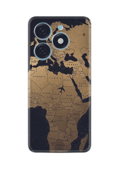 Tecno Spark 20 Spark 20c Kılıf Silikon Desen Özel Seri Map Planet 1656