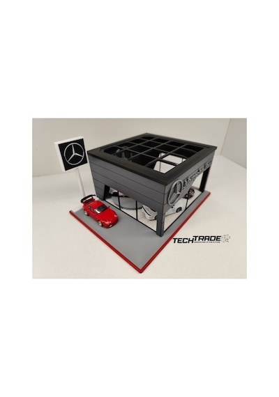 Mercedes-benz Diecast Showroom Garaj Diorama 1:64 Ölçek