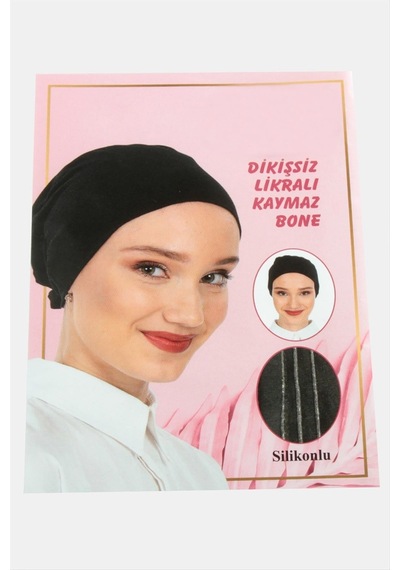 Gees Global 2991800 Dikişsiz Likralı Kaymaz Bone Siyah