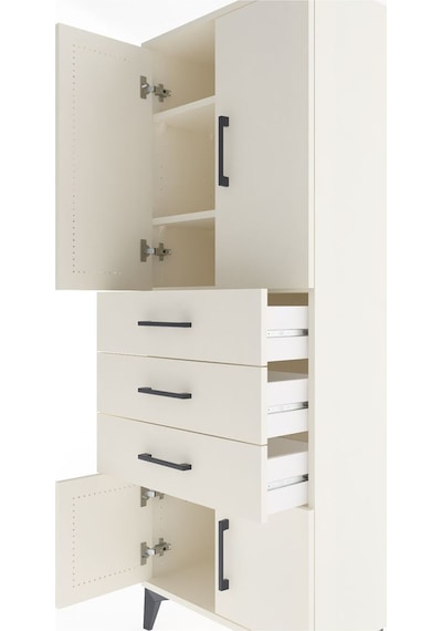 Arges Dolap 3 Raflı 3 Çekmeceli 4 Kapaklı 60x30x163 Aytaşı-ay... Aytaşı