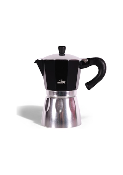 Any Morning Hes-6 Espresso Kahve Makinesi Alüminyum Moka Pot 240 Ml Siyah