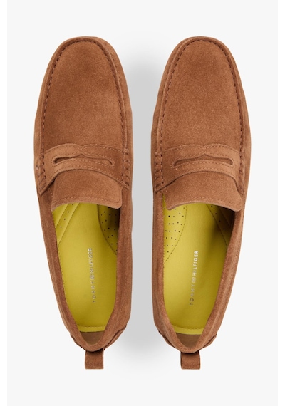 Tommy Hilfiger Core Süet Driver Erkek Taba Loafer Ayakkabı-13349 Taba