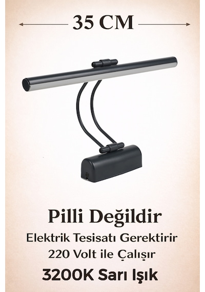 Merwish 35 Cm Flüt Led Aplik 3200k Sarı Işık Kablolu Duvar Apliği 220v Elektrik Bağlantılı Modern Tasarım Siyah