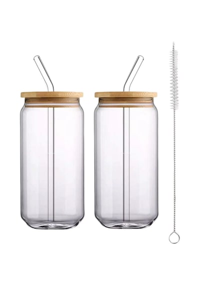 2 Adet Pipetli, Bambu Kapaklı-soğuk , Sıcak Kahve Bardağı