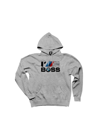Bmw Im Boss Gri Kapşonlu Sweatshirt Hoodie Siyah