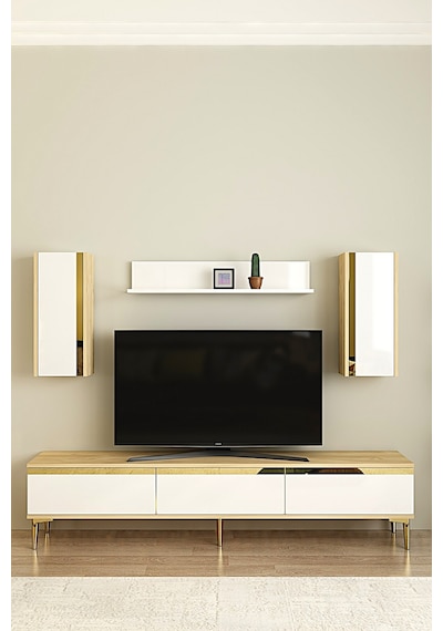 Tvr1898dbg - Anka Tvr180 Tv Ünitesi Takım , Tv Sehpası Safirmeşe-beyaz-gold 180cm Tvr1898dbg - Anka Tvr180 Tv Ünitesi Takım , Tv Sehpası Safirmeşe-beyaz-gold 180cm