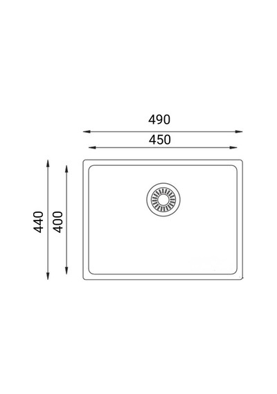 Livinox 40x45 Düz Taşmalı 0,80 Mm Paslanmaz Çelik Mutfak Eviyesi Inox
