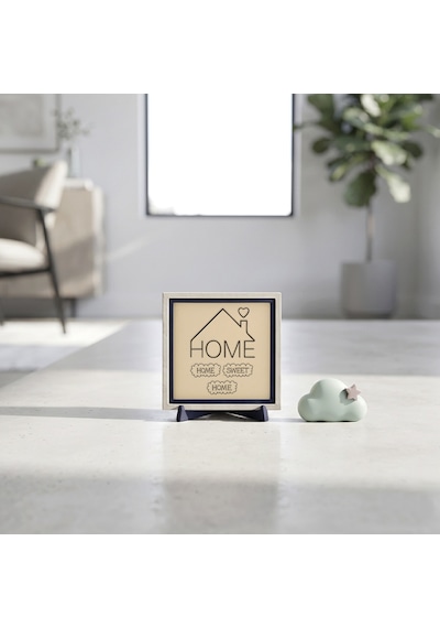 Ev Simgeli Modern Dekoratif Obje, Yaşam Alanınıza Huzur Katan Estetik Tasarım 10x10 Cm